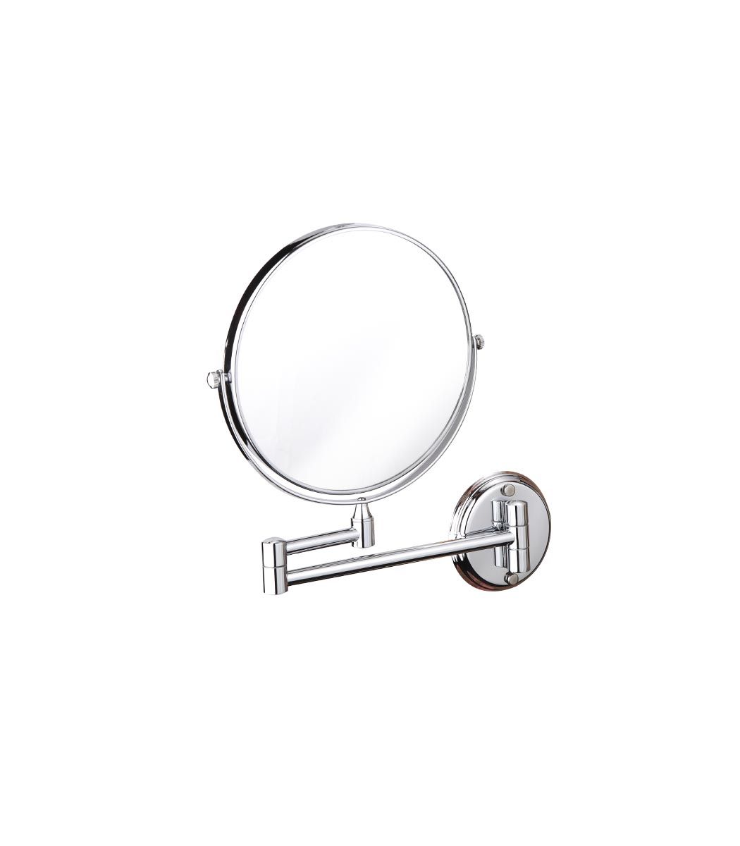 Espejo redondo baño taladrado aumenta