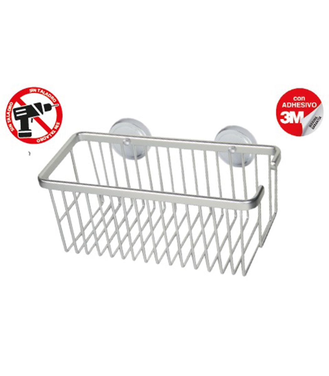 Cesta rectangular 30cm adhesivo