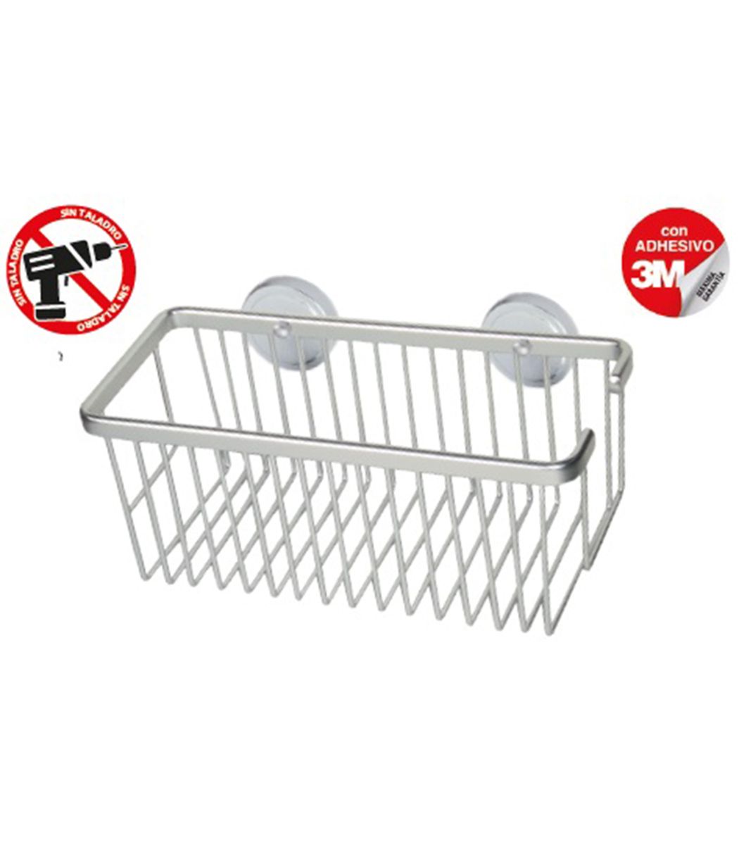 Cesta rectangular 40cm adhesivo