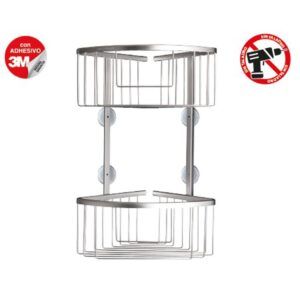 RINCONERA DOBLE ALUMINIO MAXI "ICEBERG" CON ADHESIVO