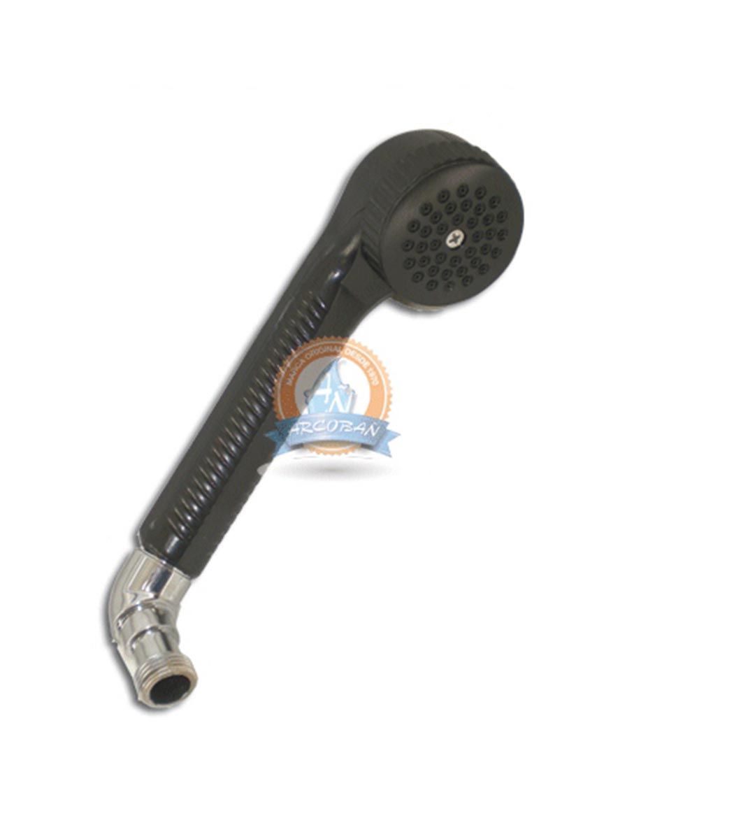 Mango ducha universal negro codo