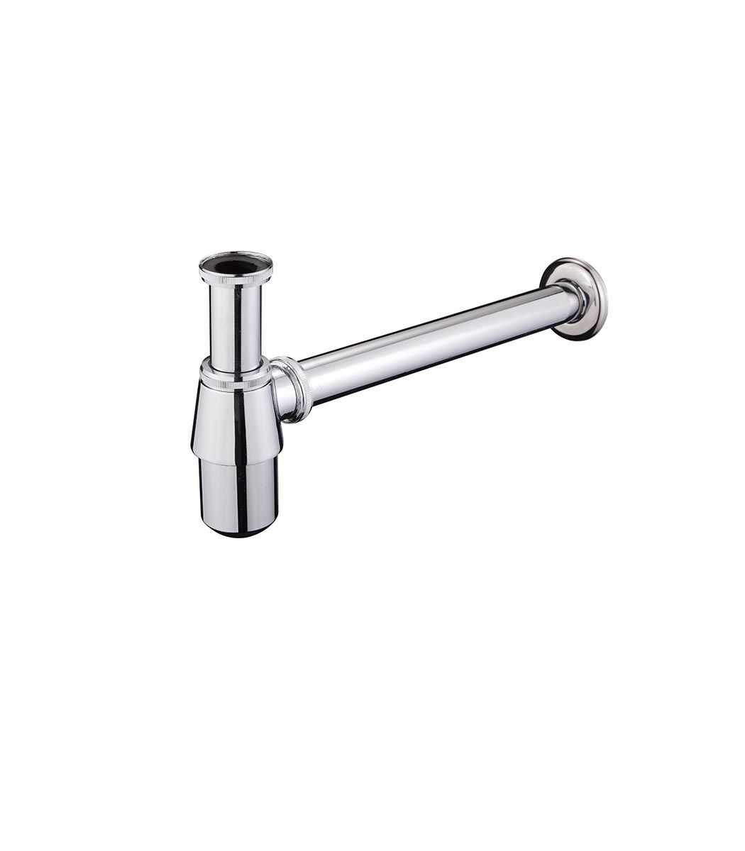 sifon botella laton cromo inferior