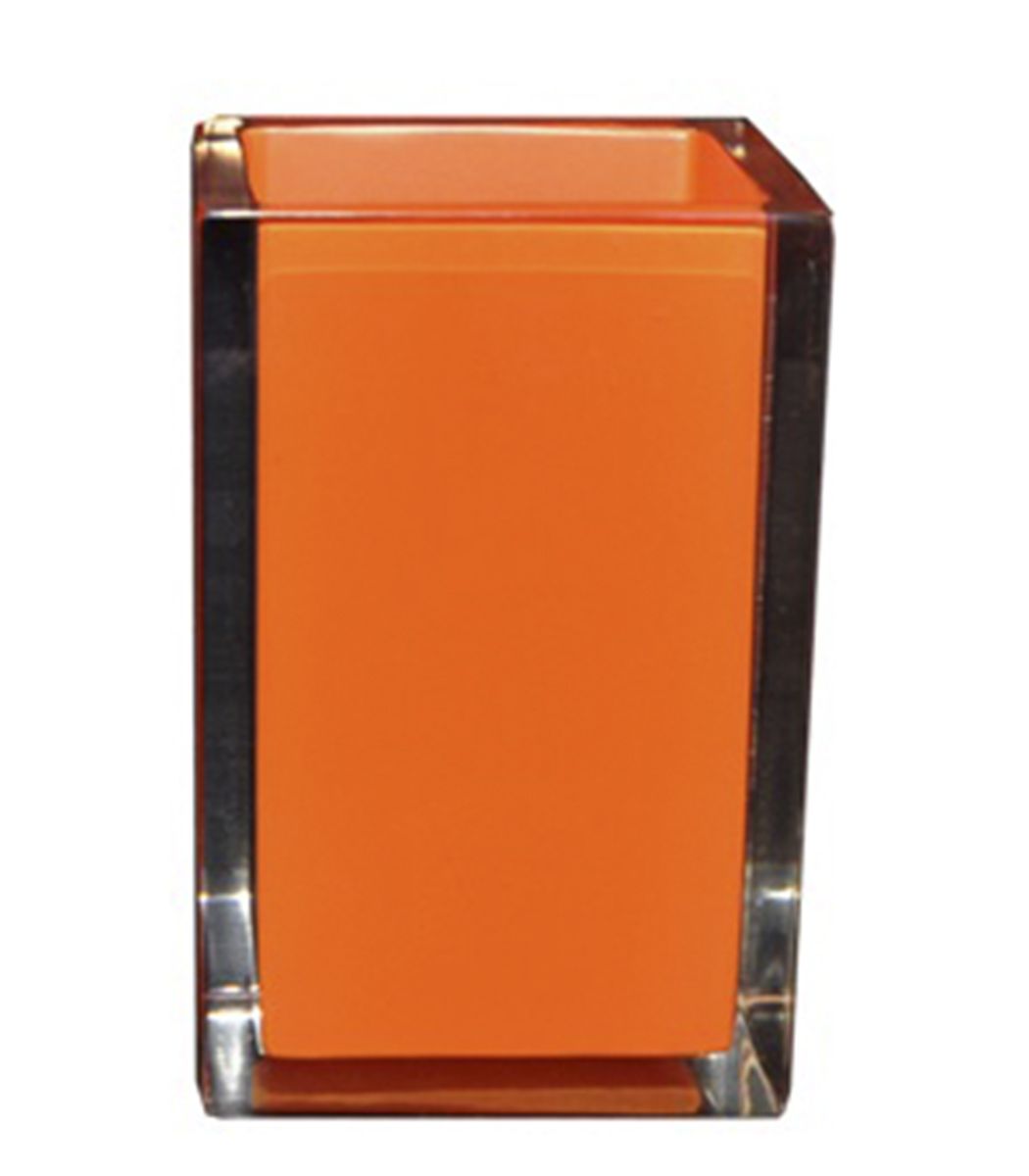 Vaso encimera naranja lavabo cepillo