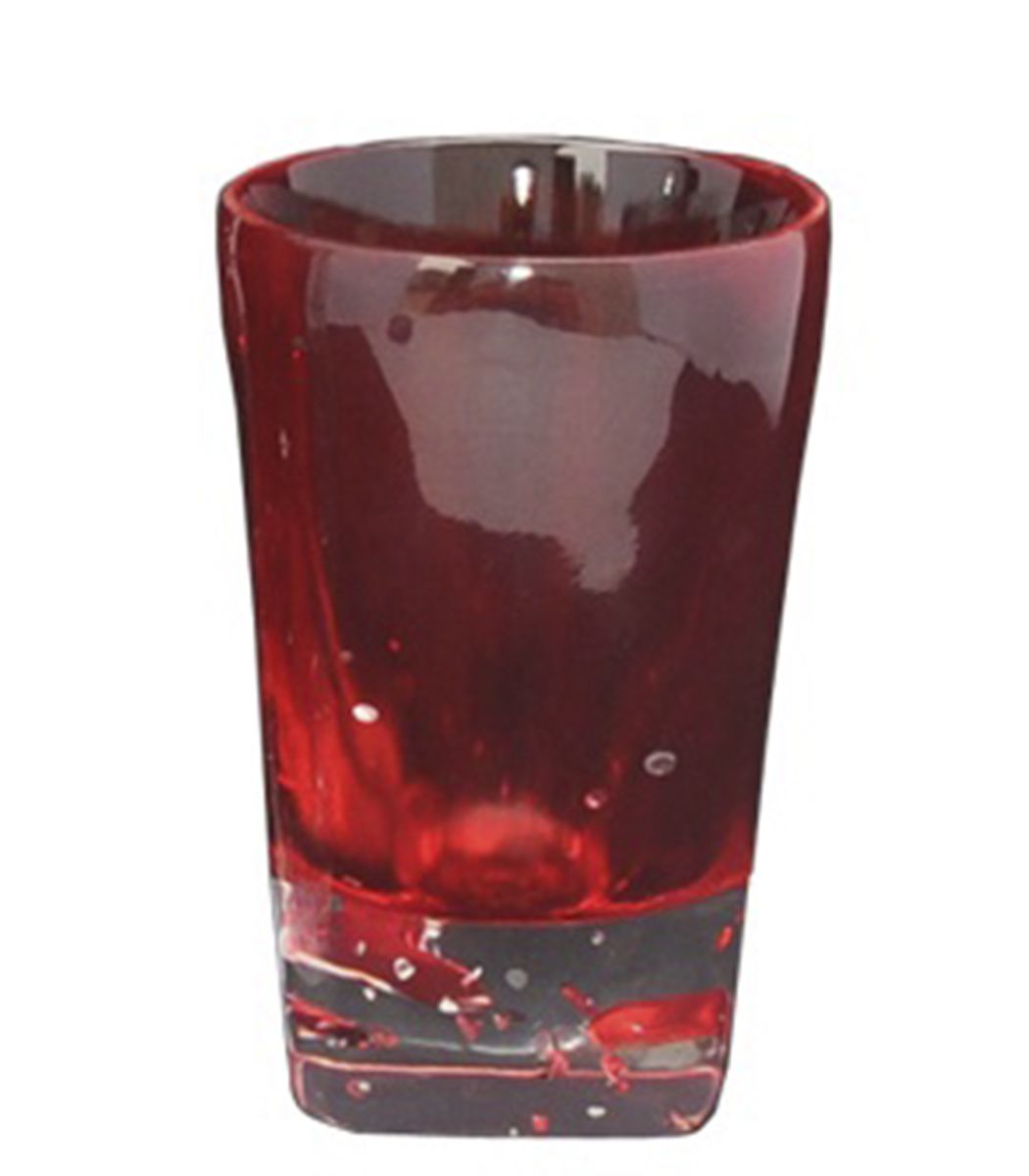 Vaso encimera rojo lavabo cepillo