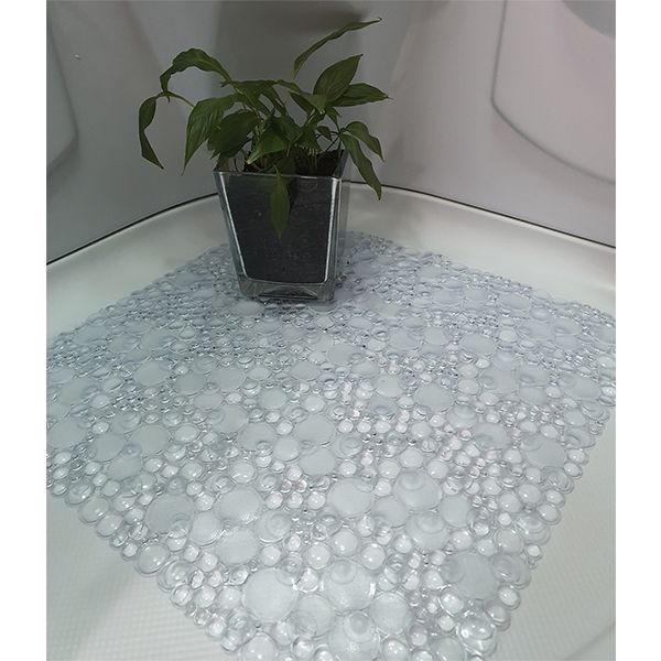 alfombrilla ducha transparente baño