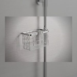CESTA IZQUIERDA CON SOPORTE ACERO INOX