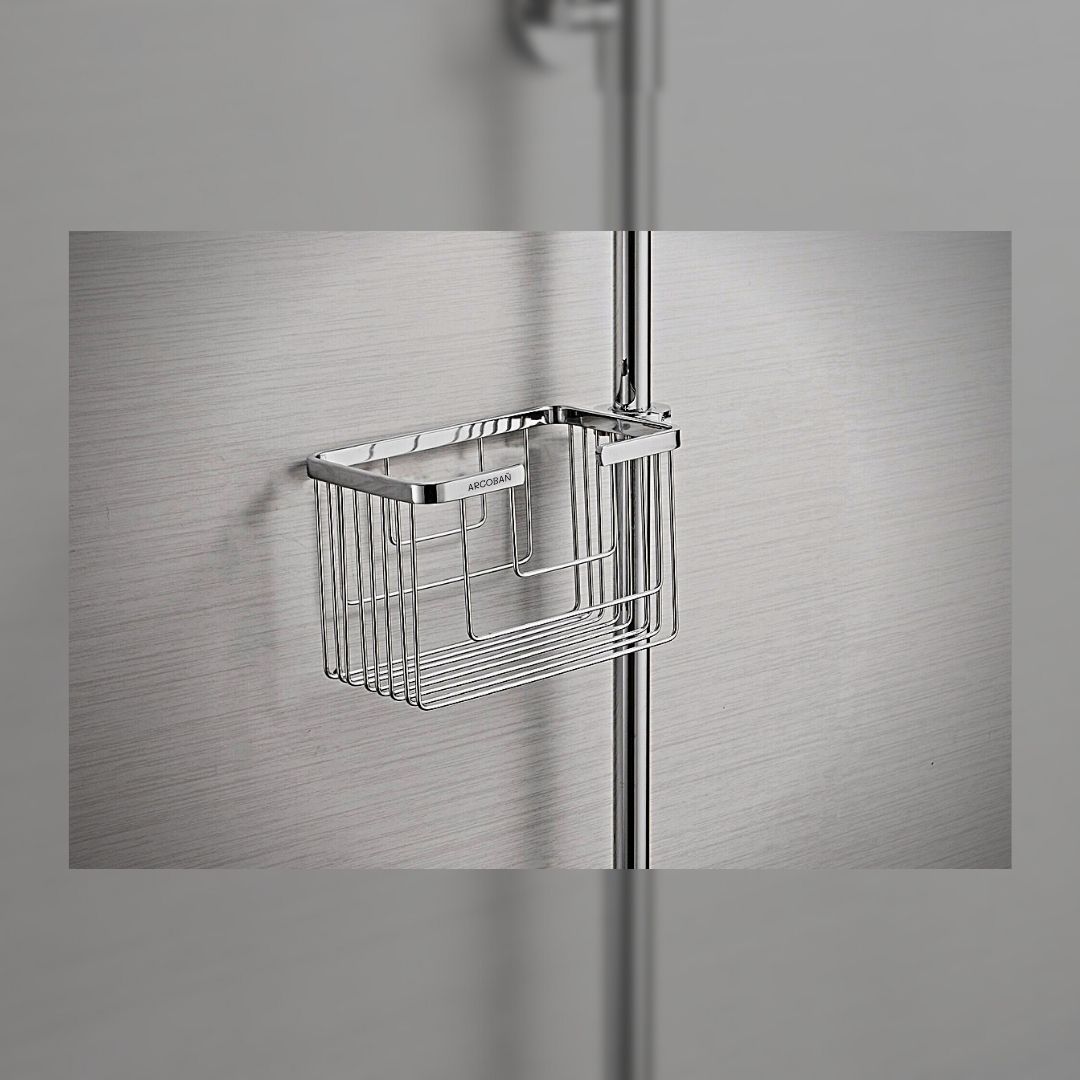 Cesta inox barra izquierda ducha columna