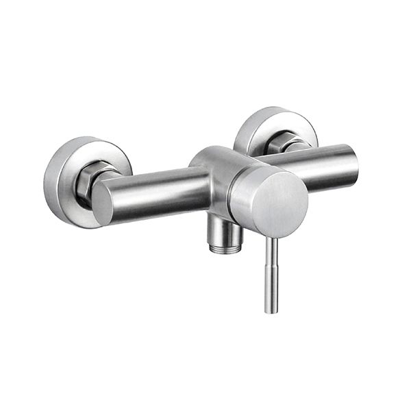 monomando grifo ducha baño acero inox