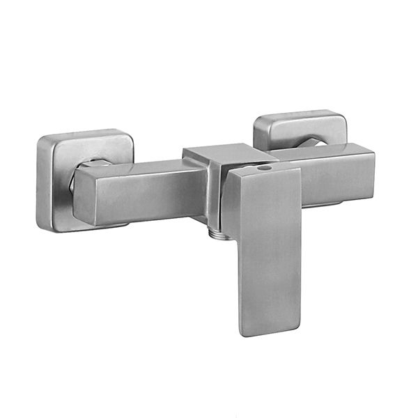 monomando grifo ducha cuadrado acero