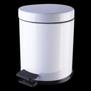 PAPELERA PEDAL BLANCA 5L