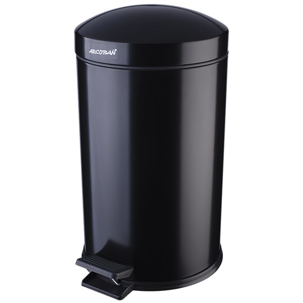 Papelera pedal 8L negra baño