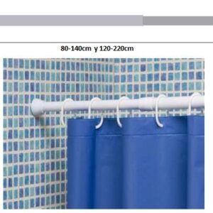 BARRA CORTINA BLANCA EXTENSIBLE 120-220cm