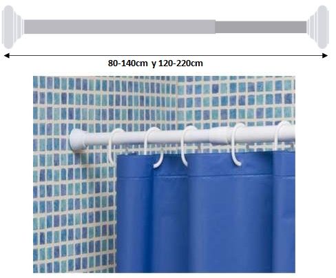 Barra cortinas extensible