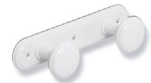 Percha doble blanca hostel