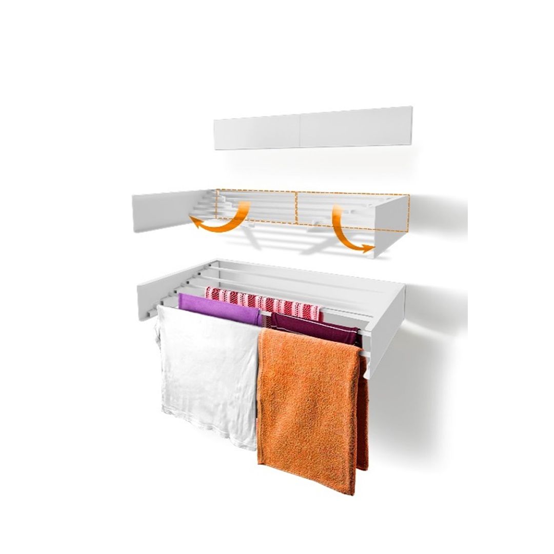 Tendedero pared plegable blanco 100cm