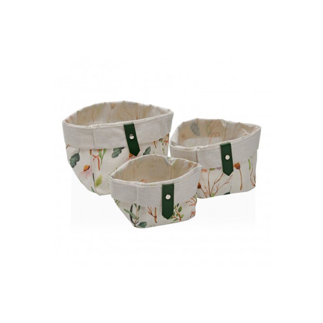 Set 3 cestas cuadradas otoño Sansa