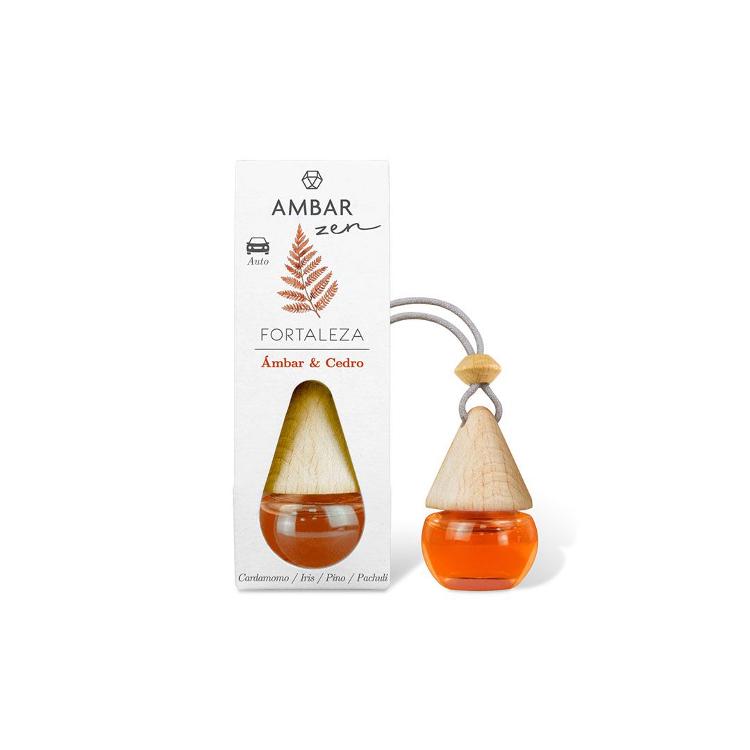 Ambientador coche ambar y cedro