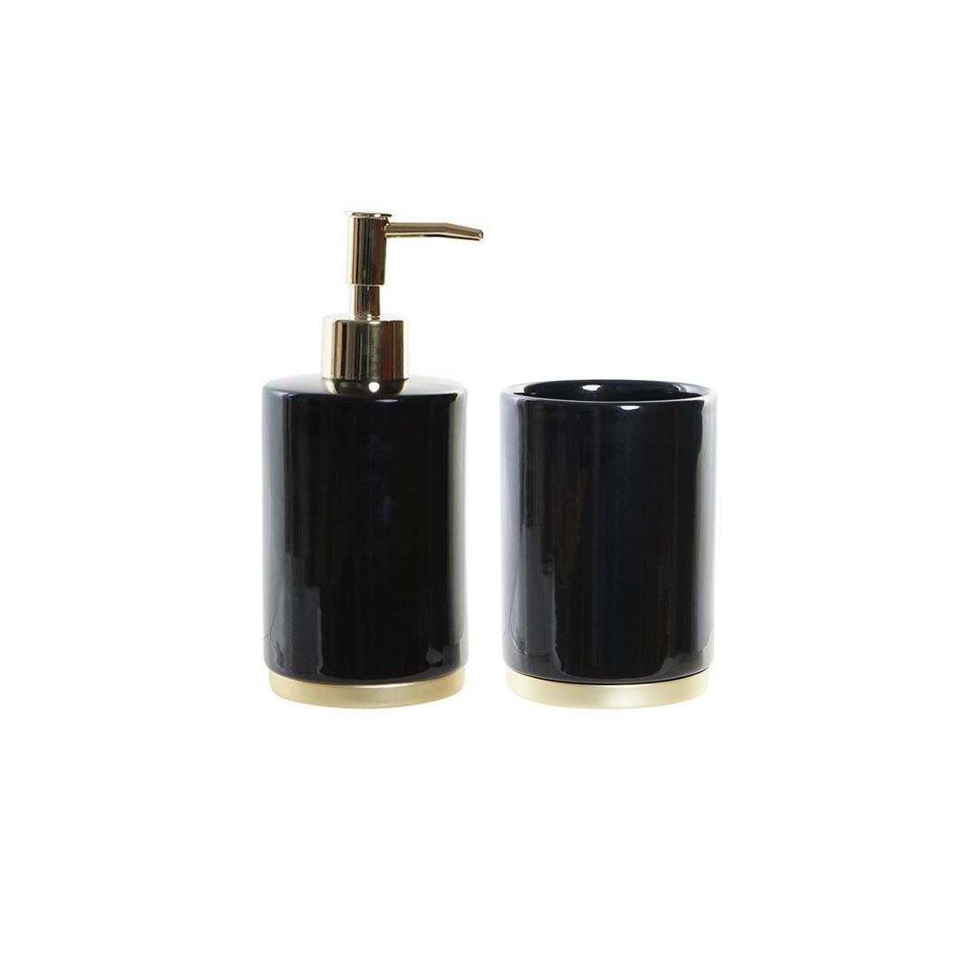Set dosificador + vaso negro oro Turín