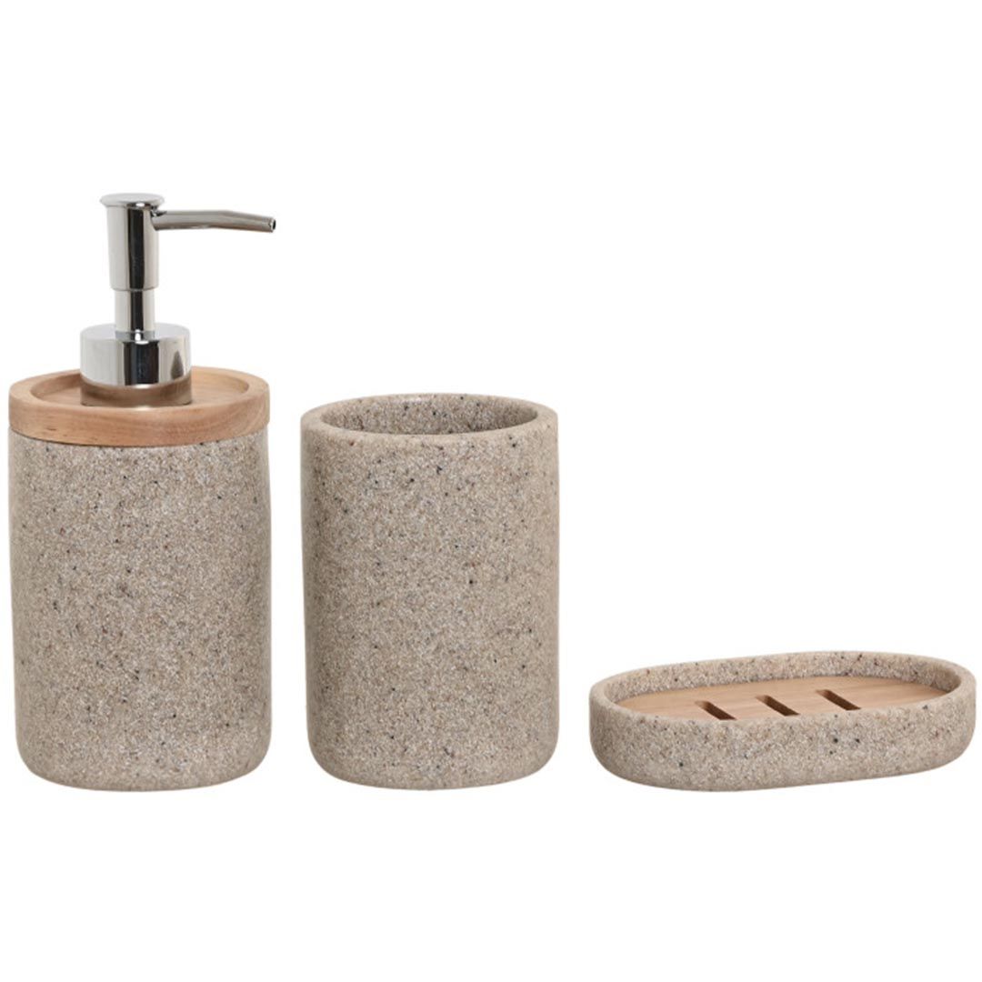 Dispensador, portacepillos y jabonera Marsella