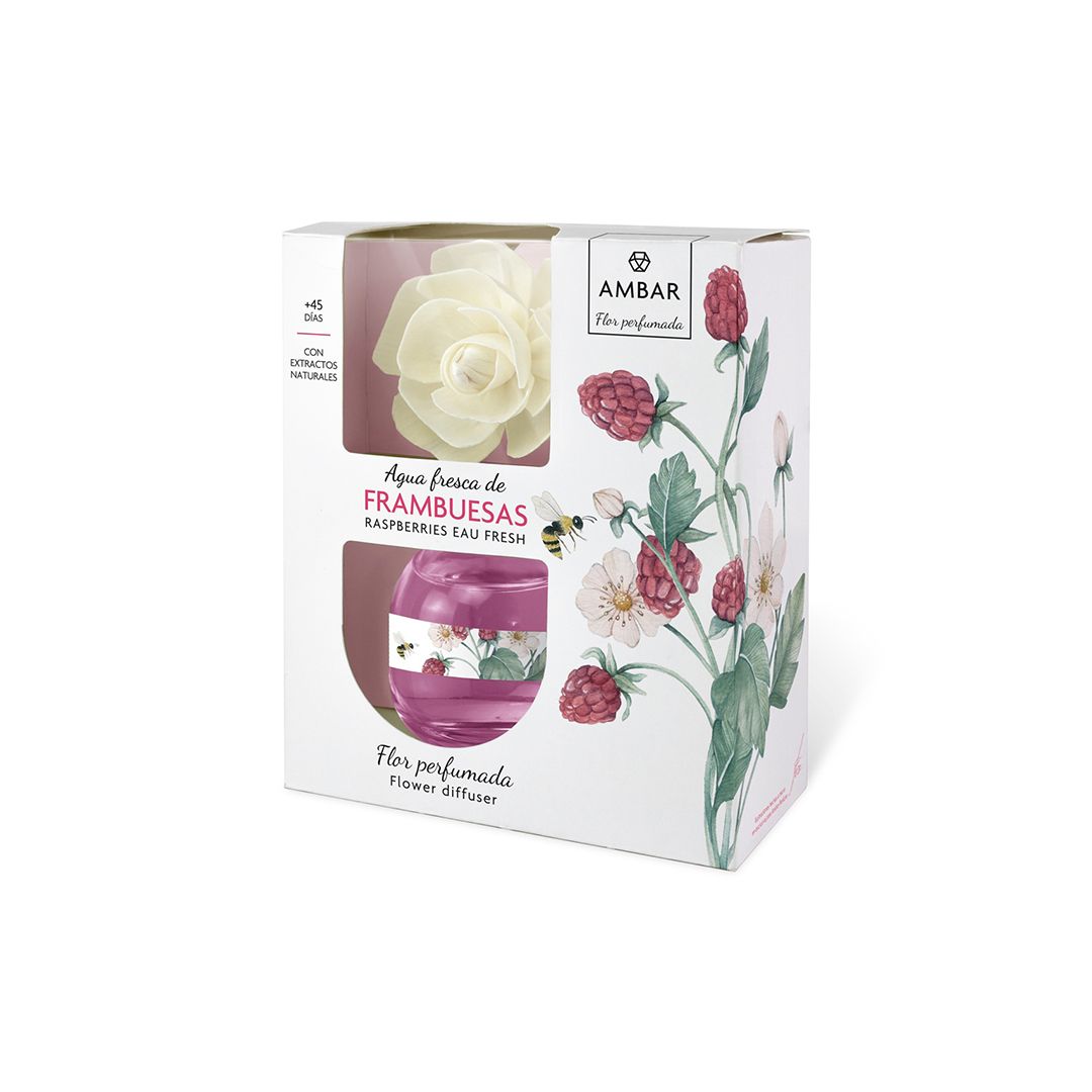 Flor perfumada aguas frescas Frambuesas 60ml